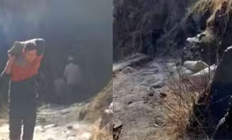 Uttrakhand news: उत्तरकाशी डोडीताल ट्रेक की जर्जर हालत, ग्रामीणों ने खुद ही शुरू किया निर्माण कार्य