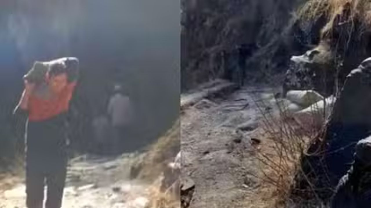 Uttrakhand news: उत्तरकाशी डोडीताल ट्रेक की जर्जर हालत, ग्रामीणों ने खुद ही शुरू किया निर्माण कार्य